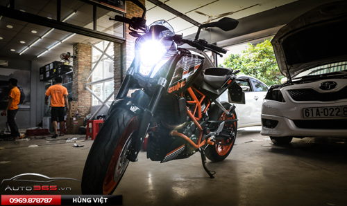 Moto KTM390 Độ Đèn Bi Xenon - Tăng Sáng Đẳng Cấp - Chinh Phục Mọi Cung Đường